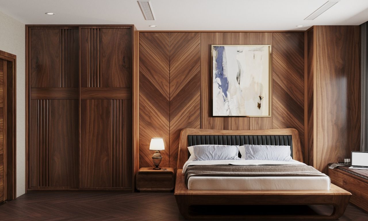 Toàn bộ nội thất từ gỗ tự nhiên tạo cảm giác thân thiện